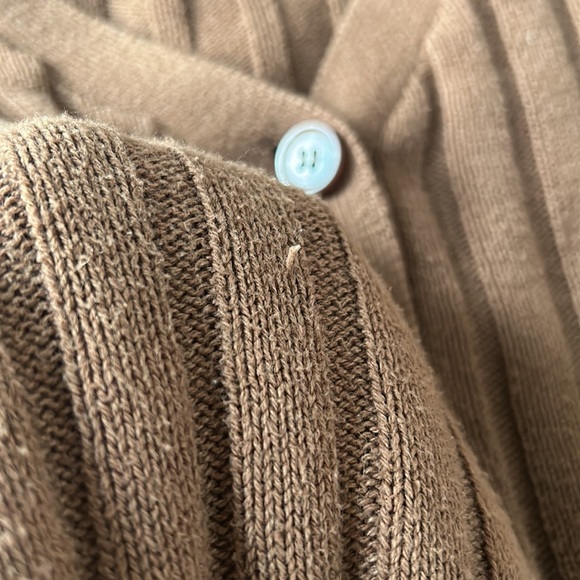 Cropped Ribbed Cardigan Sweater Small - Picture 6 of 6